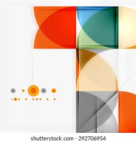 Semicircle triangle pattern. Abstract mosaic background, online presentation website element or mobile app cover 