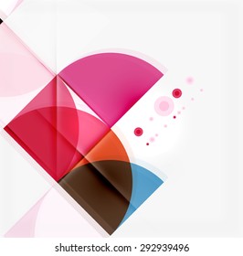 Semicircle triangle pattern. Abstract mosaic background, online presentation website element or mobile app cover 