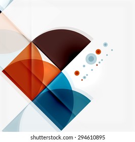 Semicircle triangle pattern. Abstract mosaic background, online presentation website element or mobile app cover 