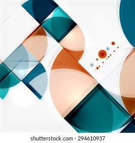 Semicircle triangle pattern. Abstract mosaic background, online presentation website element or mobile app cover 