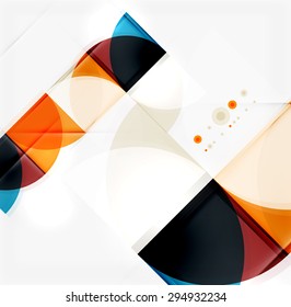 Semicircle triangle pattern. Abstract mosaic background, online presentation website element or mobile app cover 