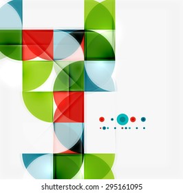 Semicircle triangle pattern. Abstract mosaic background, online presentation website element or mobile app cover 