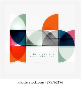 Semicircle triangle pattern. Abstract mosaic background, online presentation website element or mobile app cover 
