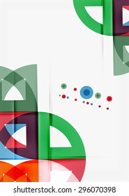 Semicircle triangle pattern. Abstract mosaic background, online presentation website element or mobile app cover 