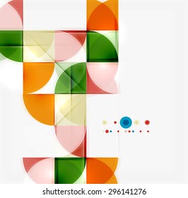 Semicircle triangle pattern. Abstract mosaic background, online presentation website element or mobile app cover 