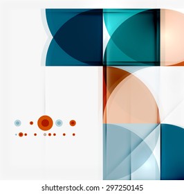 Semicircle triangle pattern. Abstract mosaic background, online presentation website element or mobile app cover 