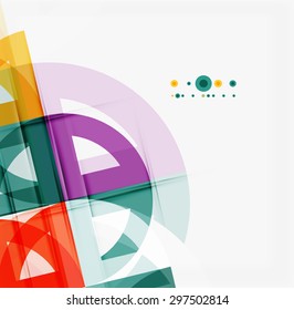 Semicircle triangle pattern. Abstract mosaic background, online presentation website element or mobile app cover 