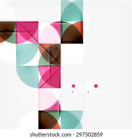Semicircle triangle pattern. Abstract mosaic background, online presentation website element or mobile app cover 