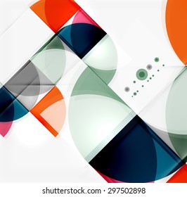 Semicircle triangle pattern. Abstract mosaic background, online presentation website element or mobile app cover 