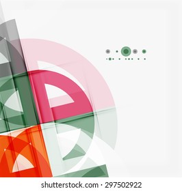 Semicircle triangle pattern. Abstract mosaic background, online presentation website element or mobile app cover 