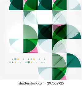 Semicircle triangle pattern. Abstract mosaic background, online presentation website element or mobile app cover 