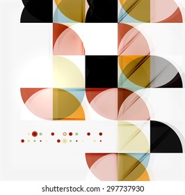 Semicircle triangle pattern. Abstract mosaic background, online presentation website element or mobile app cover 