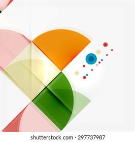 Semicircle triangle pattern. Abstract mosaic background, online presentation website element or mobile app cover 