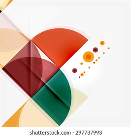 Semicircle triangle pattern. Abstract mosaic background, online presentation website element or mobile app cover 