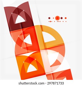 Semicircle triangle pattern. Abstract mosaic background, online presentation website element or mobile app cover 