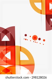 Semicircle triangle pattern. Abstract mosaic background, online presentation website element or mobile app cover 