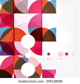 Semicircle triangle pattern. Abstract mosaic background, online presentation website element or mobile app cover 
