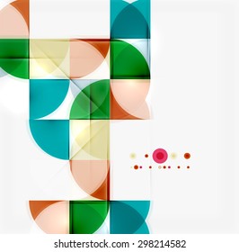 Semicircle triangle pattern. Abstract mosaic background, online presentation website element or mobile app cover 