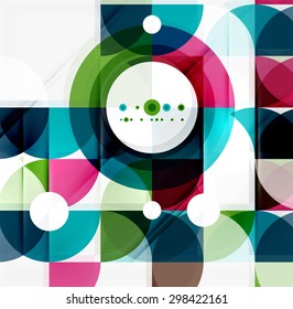 Semicircle triangle pattern. Abstract mosaic background, online presentation website element or mobile app cover 