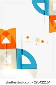 Patrón de triángulo semicírculo. Resumen del fondo del mosaico, elemento del sitio web de presentación en línea o portada de la aplicación móvil 