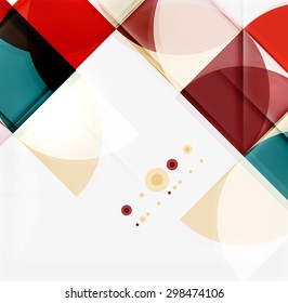 Semicircle triangle pattern. Abstract mosaic background, online presentation website element or mobile app cover 
