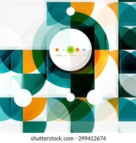 Semicircle triangle pattern. Abstract mosaic background, online presentation website element or mobile app cover 