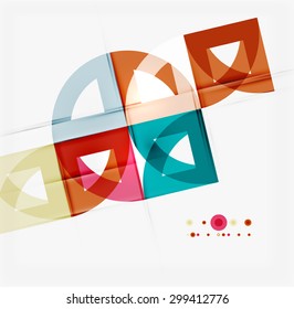 Semicircle triangle pattern. Abstract mosaic background, online presentation website element or mobile app cover 