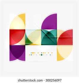 Semicircle triangle pattern. Abstract mosaic background, online presentation website element or mobile app cover