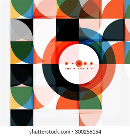 Semicircle triangle pattern. Abstract mosaic background, online presentation website element or mobile app cover 