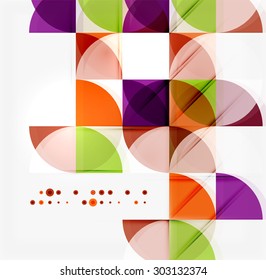 Semicircle triangle pattern. Abstract mosaic background, online presentation website element or mobile app cover 