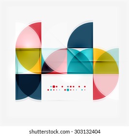 Semicircle triangle pattern. Abstract mosaic background, online presentation website element or mobile app cover 