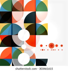 Semicircle triangle pattern. Abstract mosaic background, online presentation website element or mobile app cover 