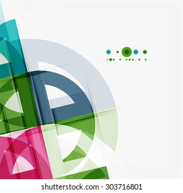 Semicircle triangle pattern. Abstract mosaic background, online presentation website element or mobile app cover 