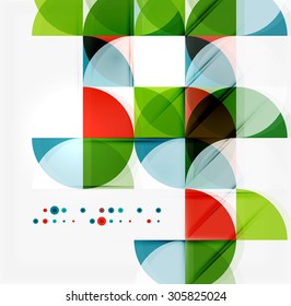 Semicircle triangle pattern. Abstract mosaic background, online presentation website element or mobile app cover 