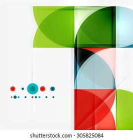Semicircle triangle pattern. Abstract mosaic background, online presentation website element or mobile app cover 