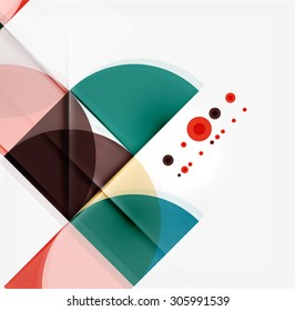 Semicircle triangle pattern. Abstract mosaic background, online presentation website element or mobile app cover 