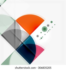 Semicircle triangle pattern. Abstract mosaic background, online presentation website element or mobile app cover 