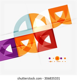 Semicircle triangle pattern. Abstract mosaic background, online presentation website element or mobile app cover 