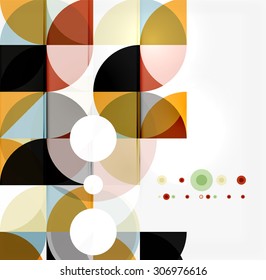 Semicircle triangle pattern. Abstract mosaic background, online presentation website element or mobile app cover 