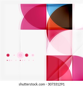 Semicircle triangle pattern. Abstract mosaic background, online presentation website element or mobile app cover 