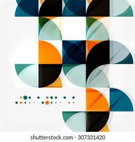 Semicircle triangle pattern. Abstract mosaic background, online presentation website element or mobile app cover 