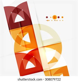 Semicircle triangle pattern. Abstract mosaic background, online presentation website element or mobile app cover 