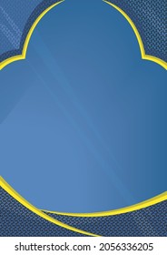 semicircle vector background is at the top of the page. with light yellow lines in 3d style. background with a dark blue gradient base color can be used for cellphone wallpapers, seminar backgrounds
