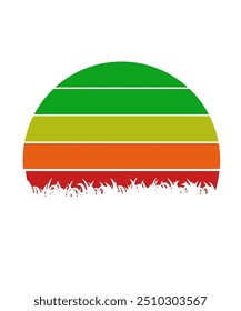 a semicircle vector consisting of several colors