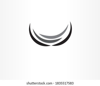 semi-circle vector icon symbol. Simple logo design