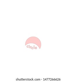semi-circle vector logo design abstract