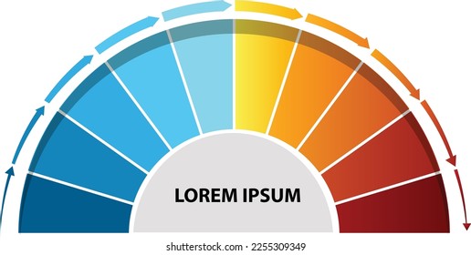 Semicircle vector.10 sections.Infographics for business concept. Can be used for presentations banner, workflow layout, process diagram, flow chart, info graph