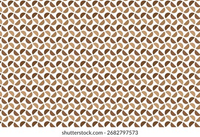 Semicircles form a repeating pattern in shades of brown on a white surface, creating a textured and geometric appearance vector background