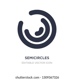 semicircles icon on white background. Simple element illustration from Education concept. semicircles icon symbol design.