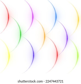 semicircles with a multiple variety of colors